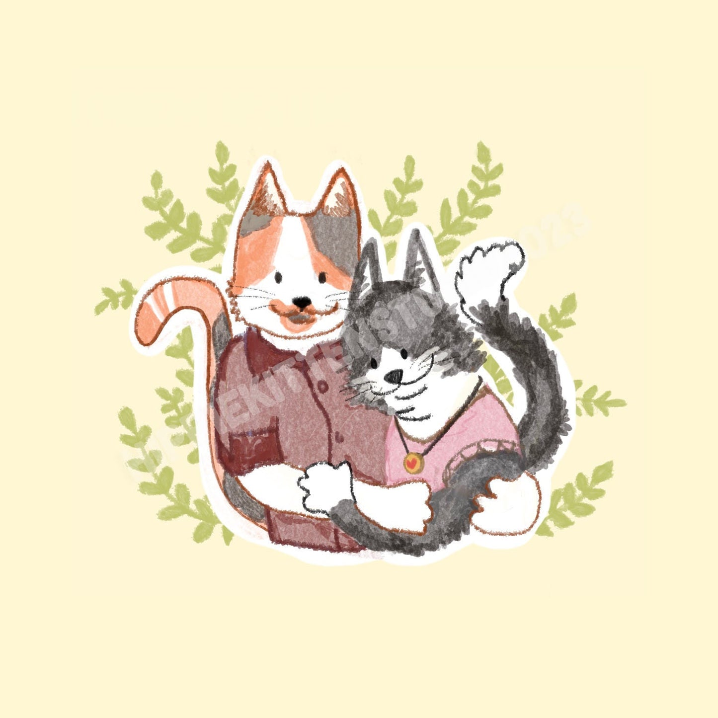 Cats Blank Card "Furrever in Love", Cute Wedding Card for Couple, Blank Love Card, Blank Anniversary Card, Cute Card for husband, wife SO