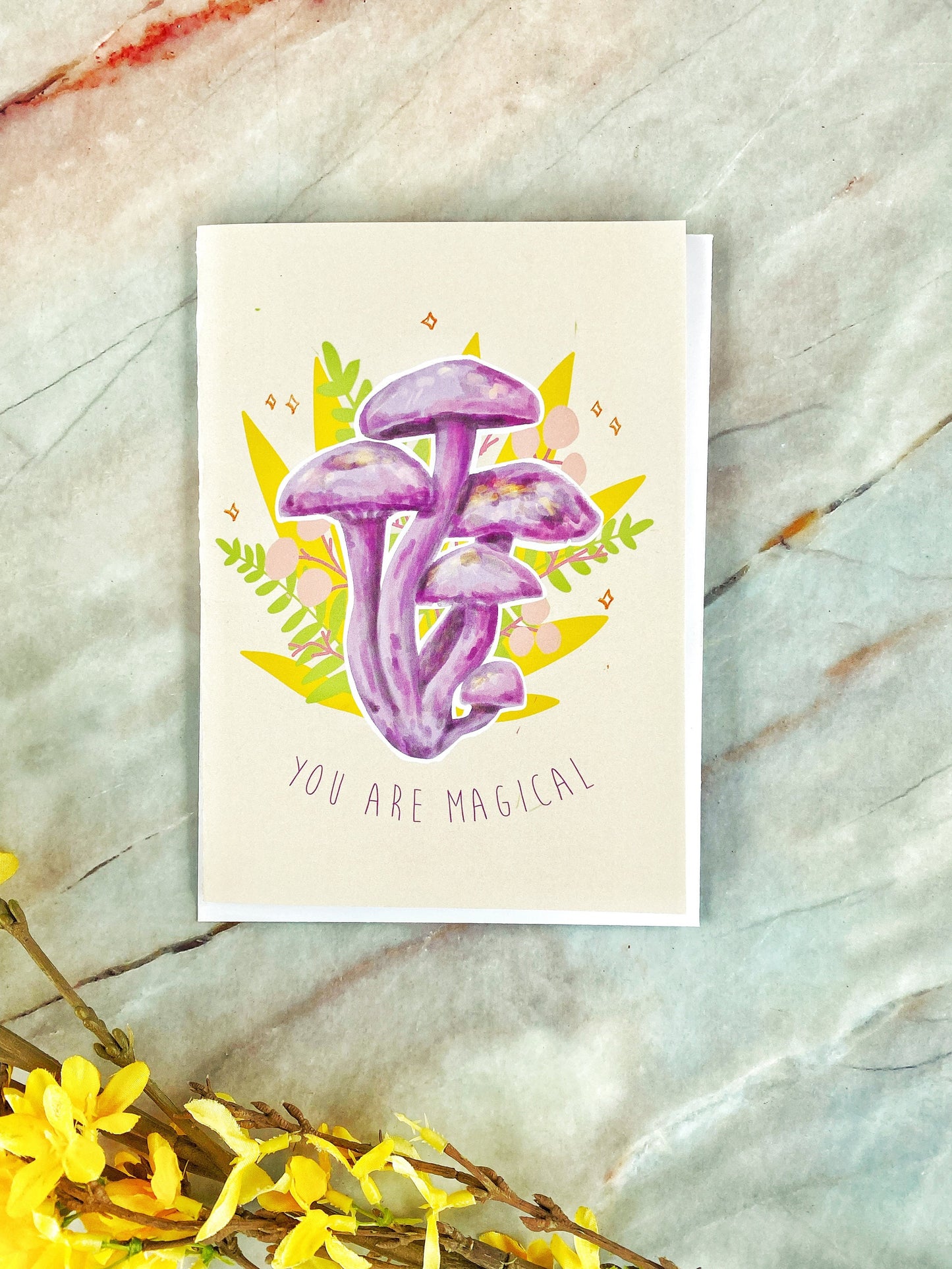 Mushroom Birthday card “You Are Magical”