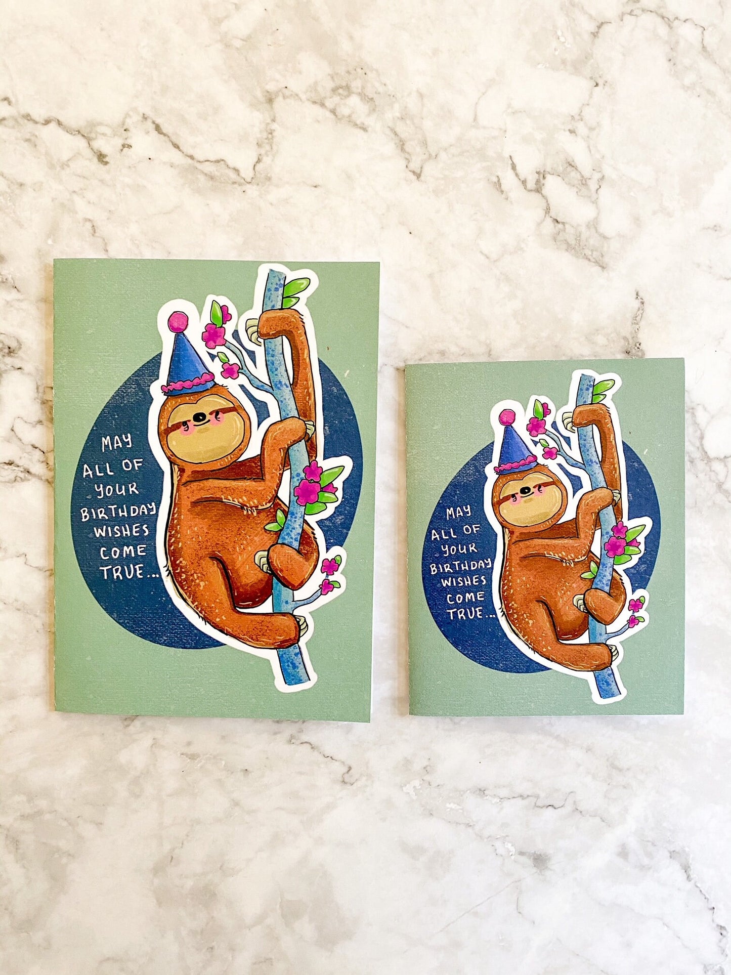 Cute Sloth Happy Birthday Card