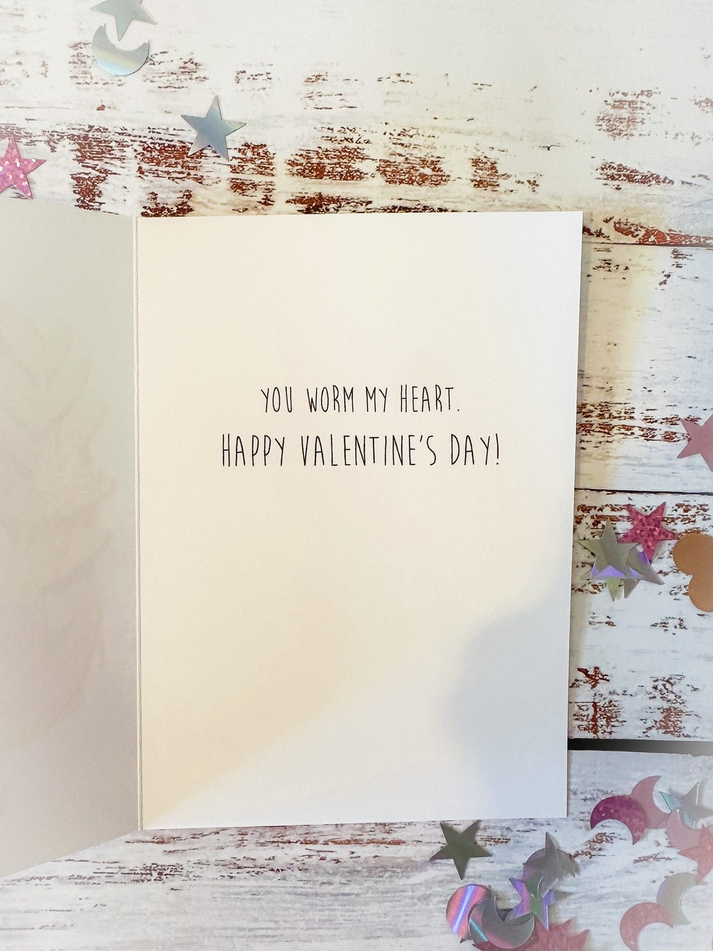 Funny Valentine's Day Card "I Dig You" Worms, Cute Valentines Card for Gardener, Farmer, Valentines Day card for Her, Him, Friend or Child