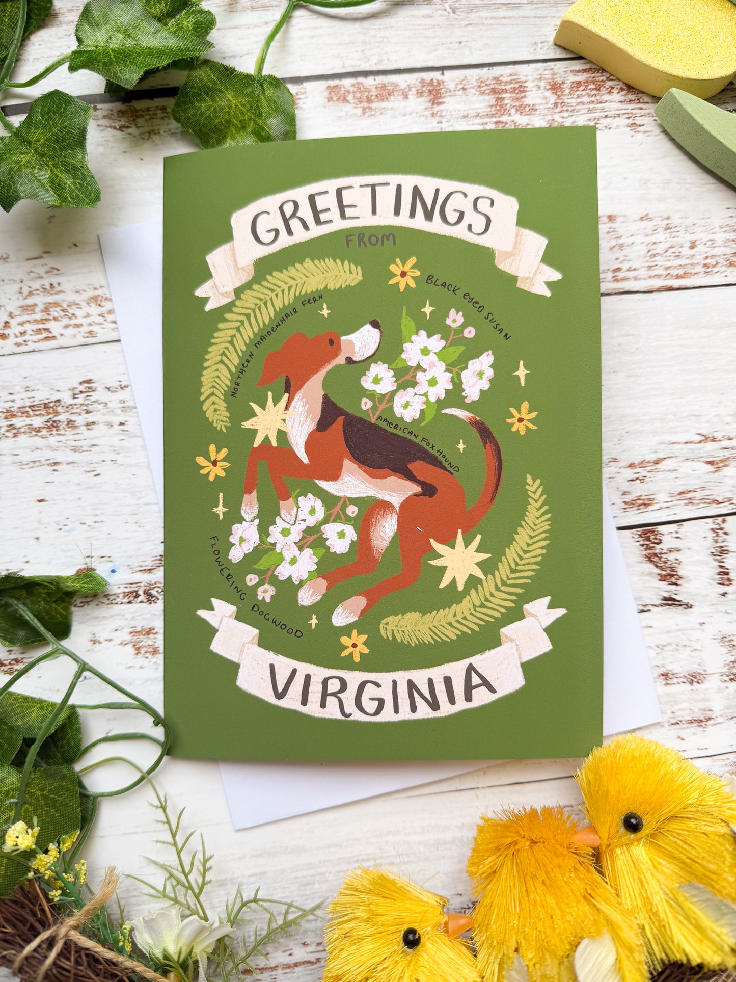 Greetings From Virginia Blank Greeting Card