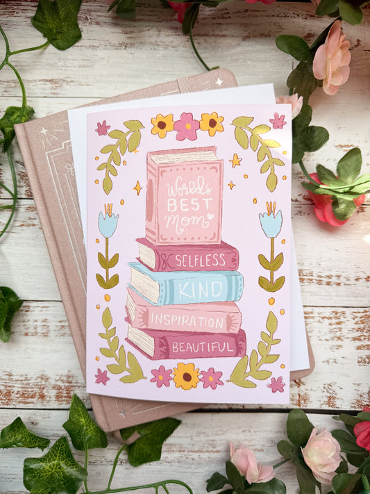 Books Mother's Day card, Happy Mother's Day card for Bookish Book Lover Fantasy or Romance Lover