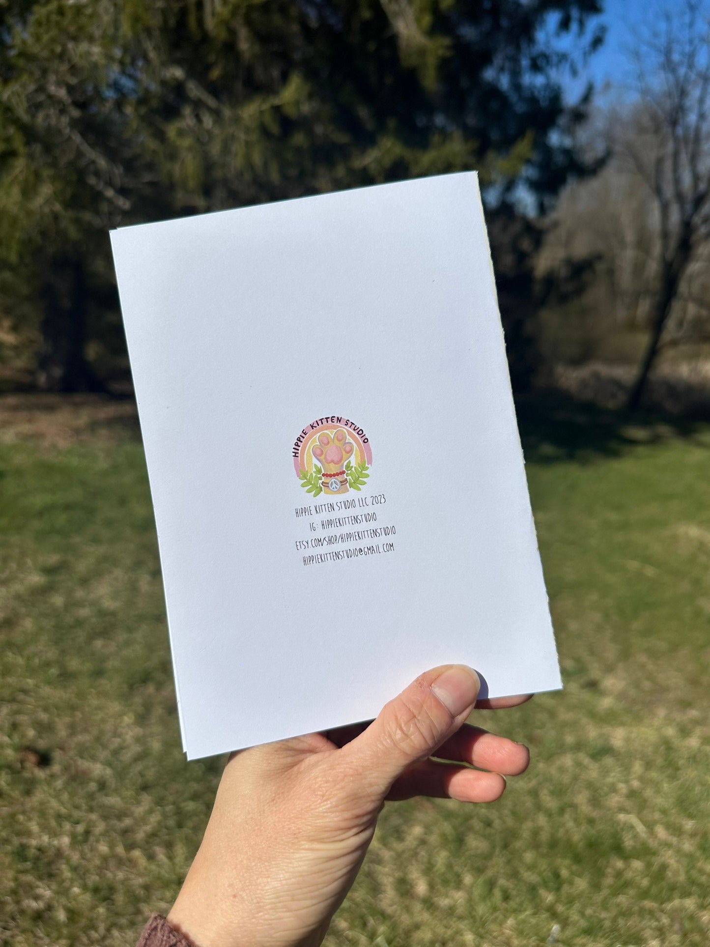 Boho sun blank greeting card / notecard “Everything is Always Working Out For Me” encouragement, thinking of you, congratulations card