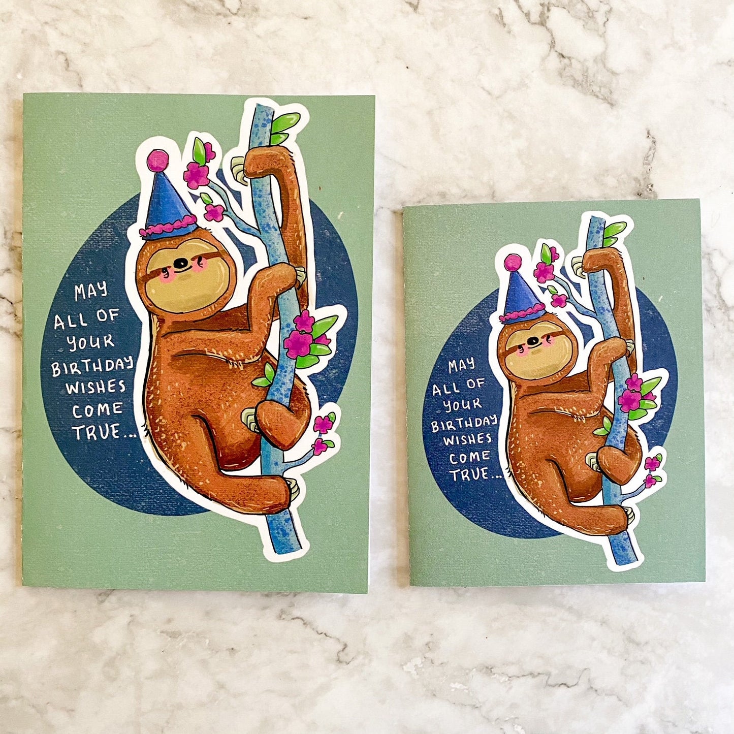 Cute Sloth Happy Birthday Card