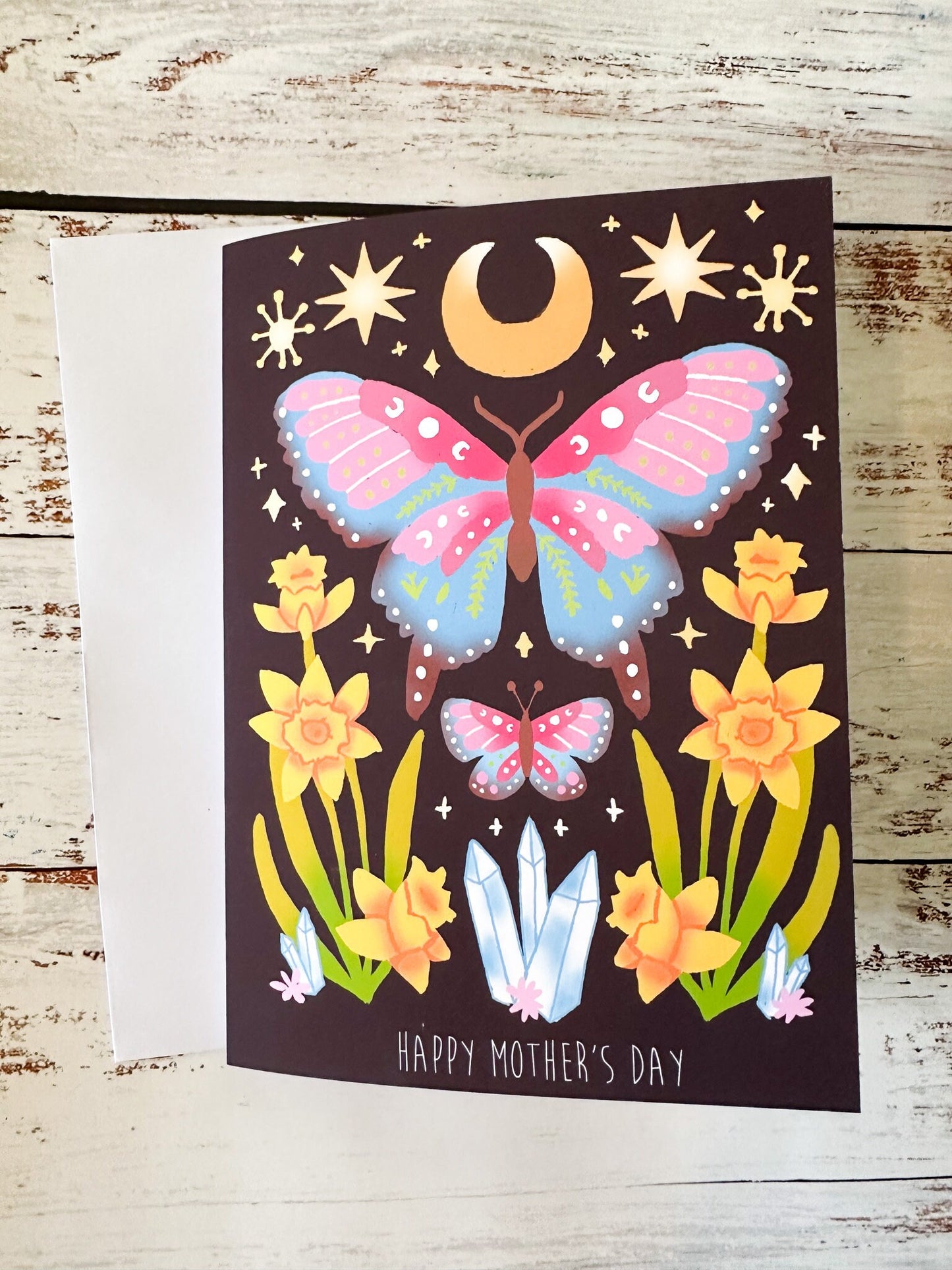 Mother's Day Card, Happy Mother's Day Card for Mom, Mother's Day Card for Wife, Mother's Day Card for Friend, Butterfly Floral Mother's Day